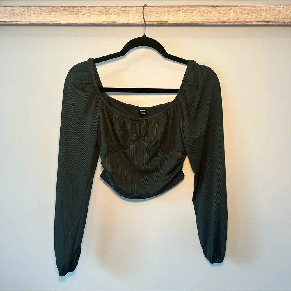 Dress up dark green Women's crop Top - Picture 1 of 2
